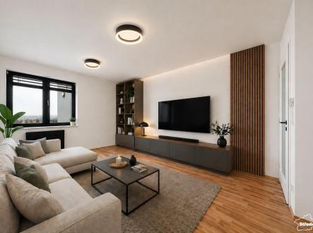 obývací pokoj_vizualizace | Prodej bytu, 3+kk, 68 m²