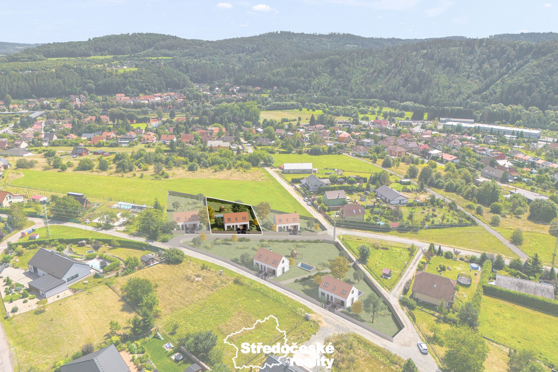 vizualizace možné stavby na pozemku