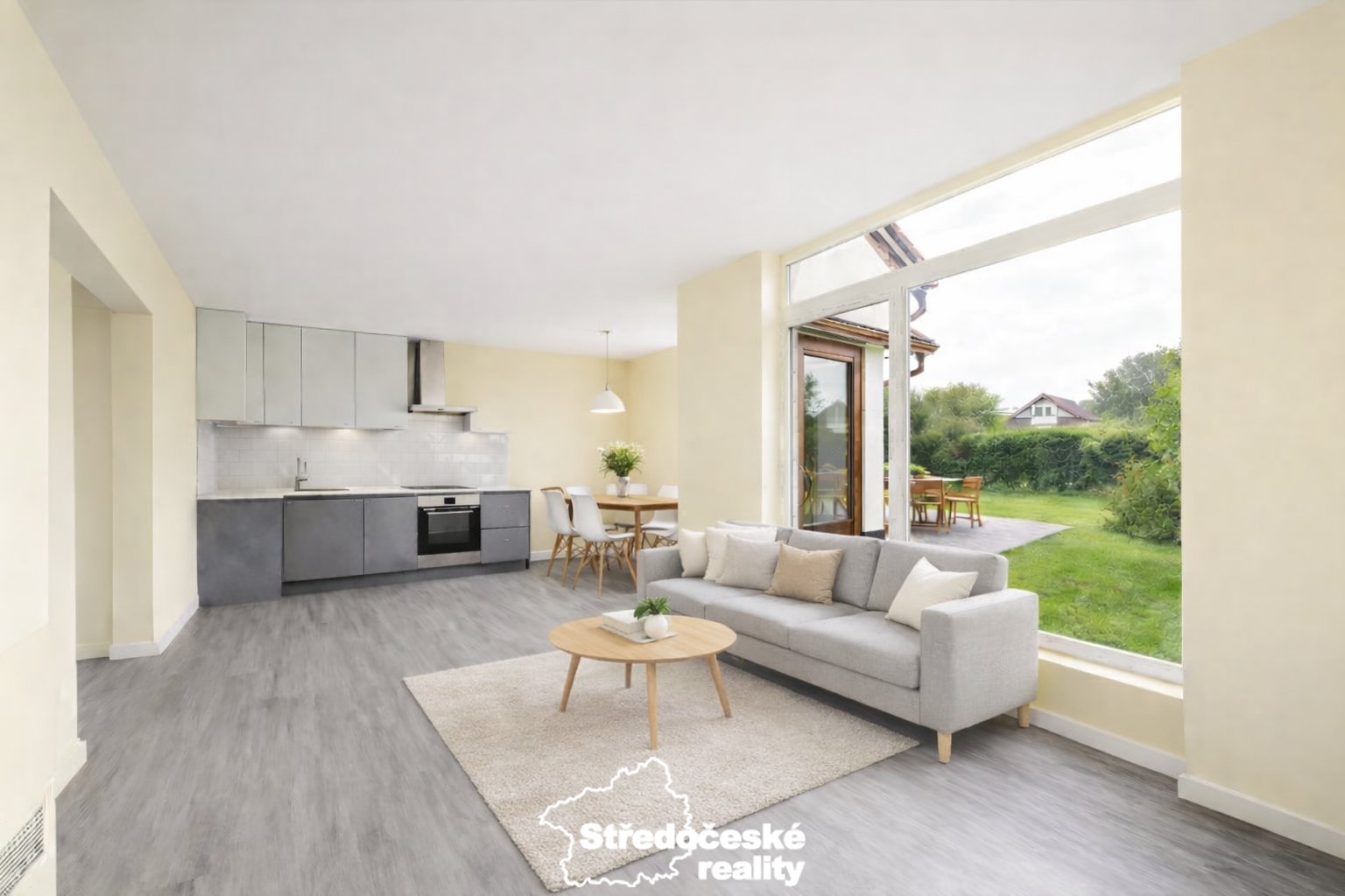 1NP obývací pokoj a kuchyň_vizualizace kuchyně