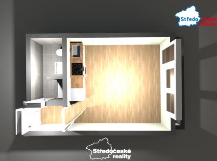 PLÁNEK-2.png | Pronájem bytu, 1+kk, 25 m²