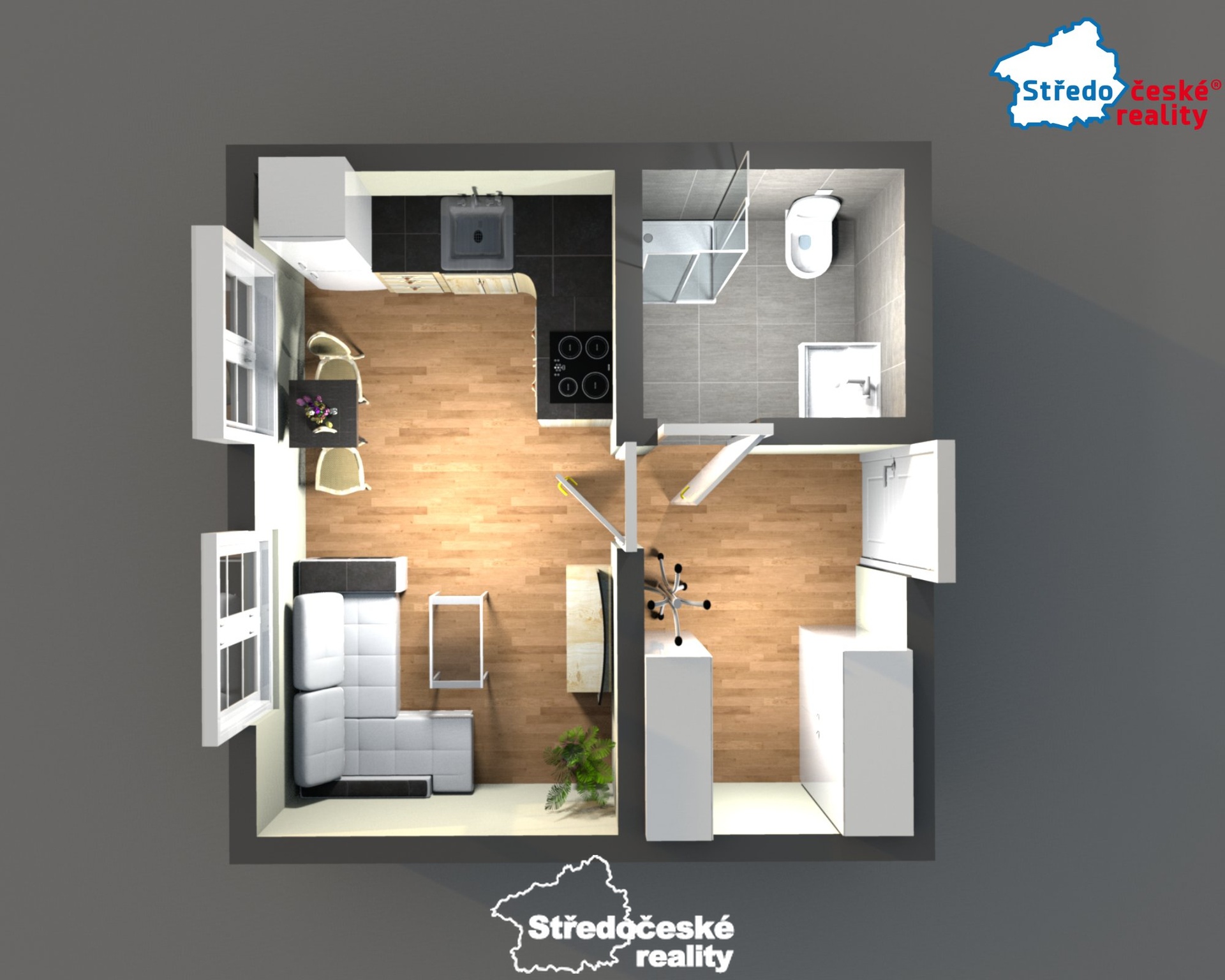 ilustrativní plánek 3D_Fanda byt 11