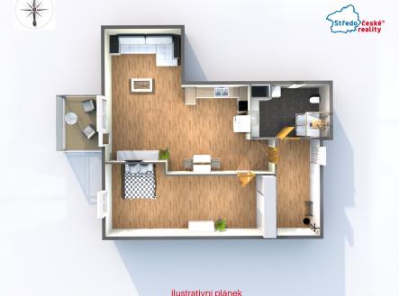 prodej_byt_Praha_Háje_mattaneli Milan_plánek | Prodej bytu, 2+kk, 50 m²