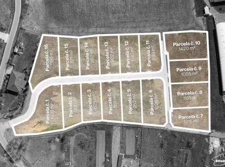 pozemky - nákres | Prodej - pozemek pro bydlení, 892 m²