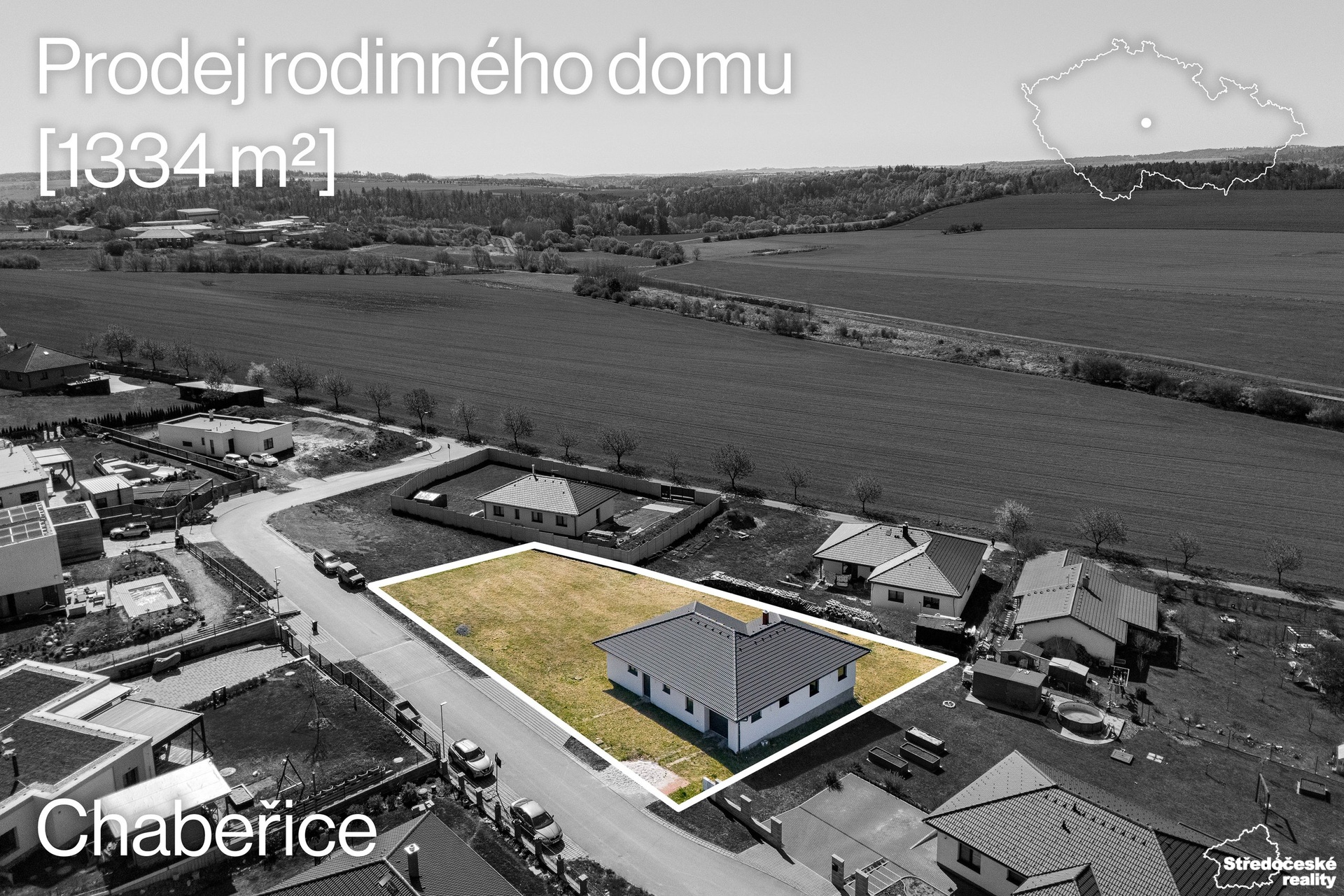 pohled na RD a okolí