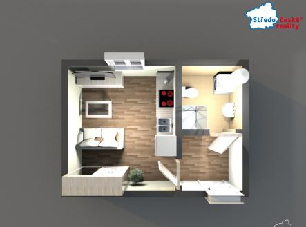 ilustrativní plánek_Natálie byt 7 | Prodej bytu, 1+kk, 21 m²