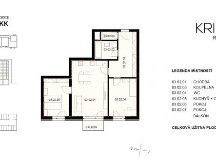 4-pudorys.jpg | Pronájem bytu, 3+kk, 71 m²