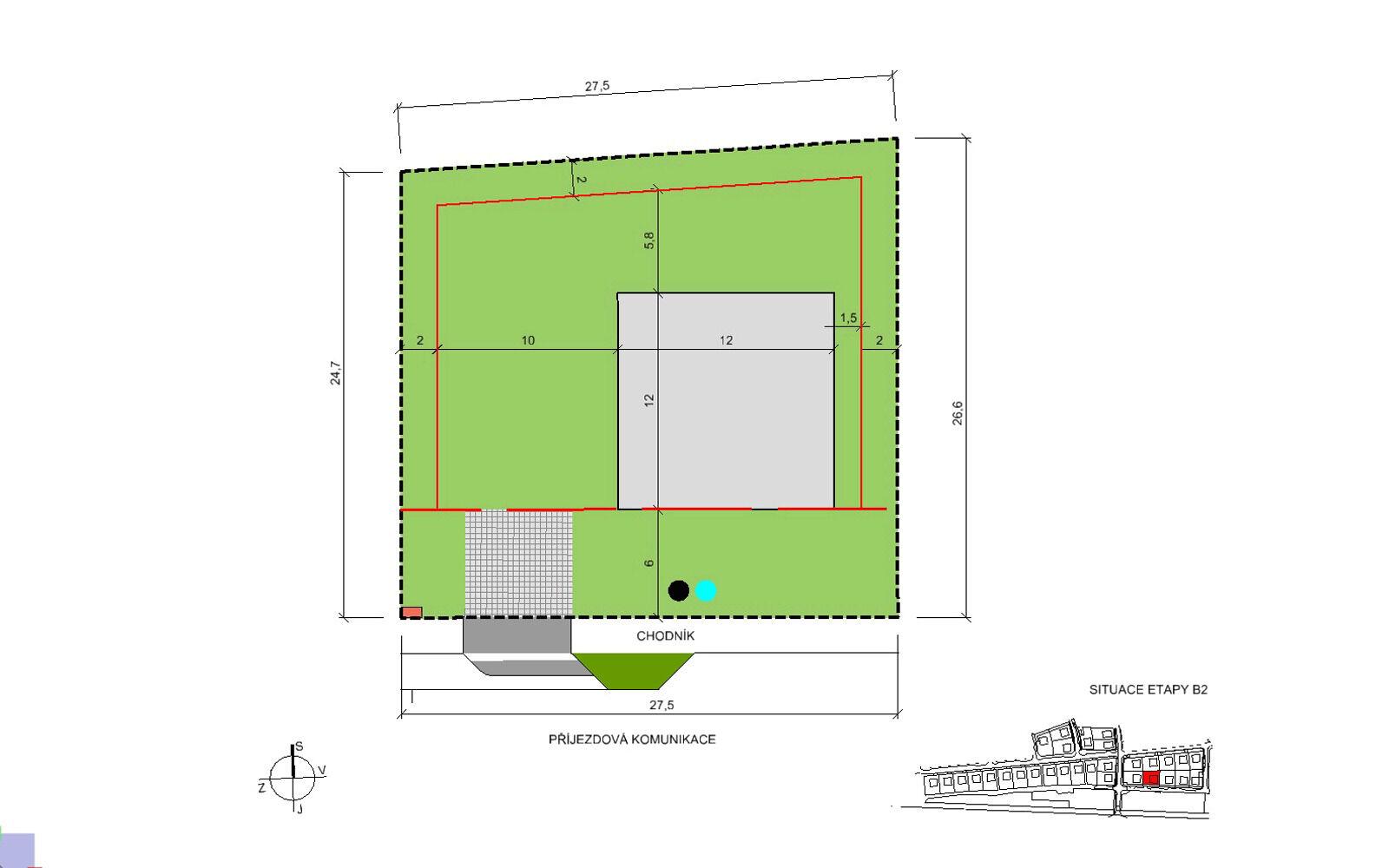 NOVÁ ETAPA Stavební pozemek 706 m2 v Choťánkách  u Poděbrad