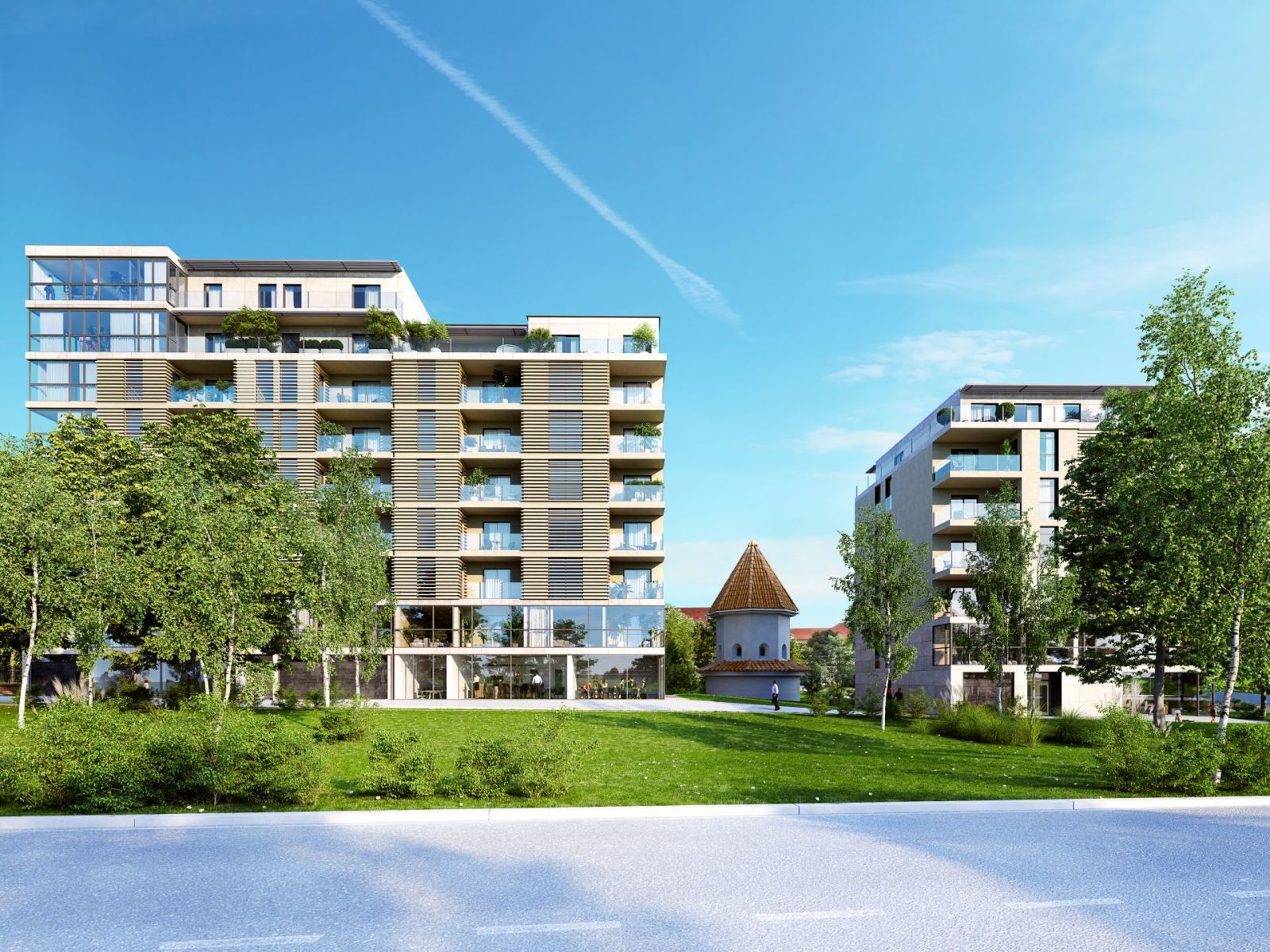 Rezidence Radimova, Penthouse 4+kk 154 m2, 2x terasa, zasklená lodžie, zimní zahrada, celkem 72m2