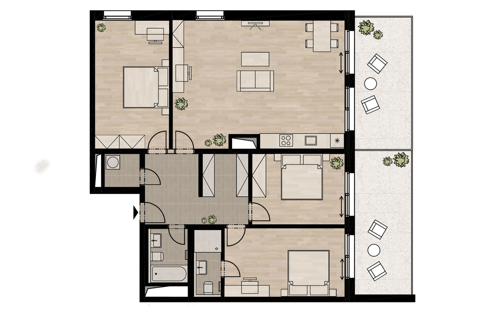 Rezidence Radimova, 4+kk 119,7 m2, 2x lodžie celkem 30,5m2