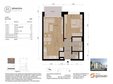 Prodej bytu, 2+kk, 51 m²