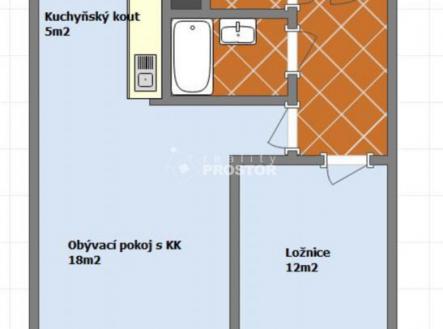 Orientační plánek | Prodej bytu, 2+kk, 45 m²