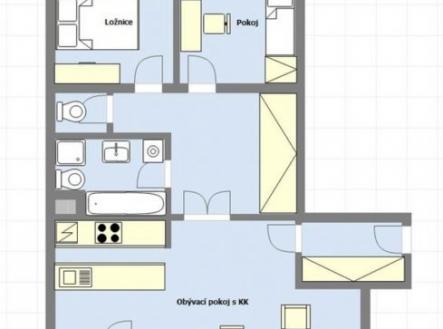 Orientační plánek | Pronájem bytu, 3+kk, 113 m²