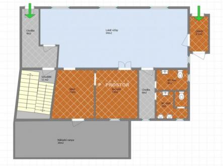 půdorys přízemí | Prodej - restaurace, 260 m²