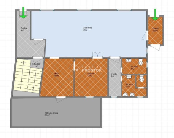 nebytový prostor v přízemí