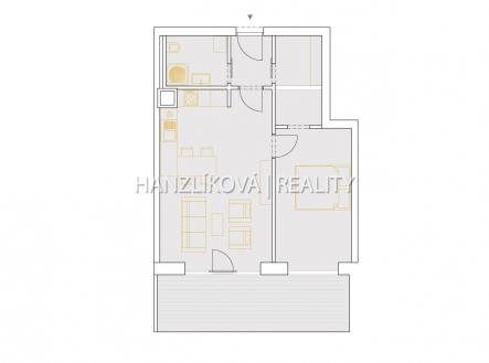 foto: 2 | Pronájem bytu, 2+kk, 54 m²