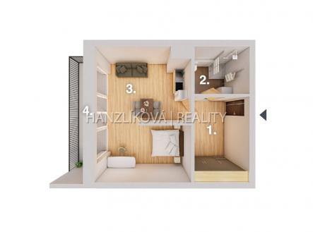 foto: 2 | Pronájem bytu, 1+kk, 41 m²
