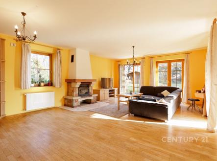 RD Podchýšská 113, Praha – Cholupice, obývací pokoj | Prodej - dům/vila, 242 m²