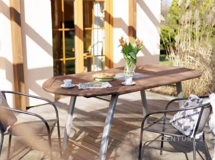 RD Podchýšská 113, Praha – Cholupice, terasa | Prodej - dům/vila, 242 m²