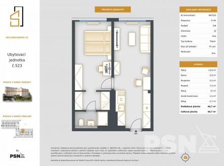 Ubytovací jednotka | Prodej bytu, 2+kk, 49 m²