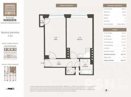 Bytová jednotka | Prodej bytu, 2+kk, 44 m²