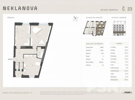 Bytová jednotka č. 23 | Prodej bytu, 3+kk, 88 m²