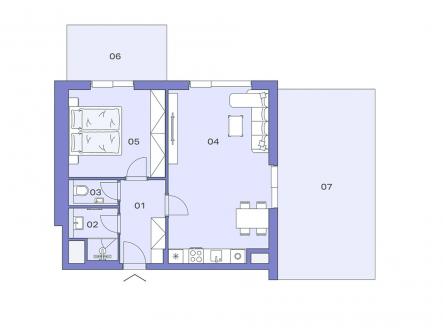 Ahoj, máme volnou jednotku č. 131 s dispozicí 2+kk | Prodej bytu, 2+kk, 58 m²