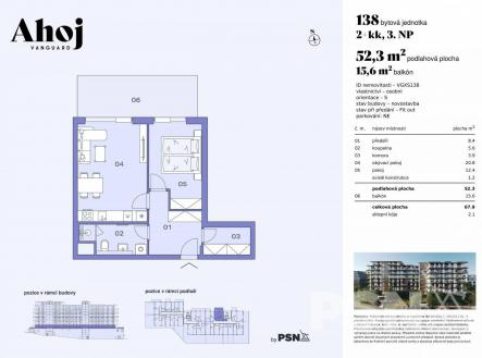 Bytová jednotka | Prodej bytu, 2+kk, 52 m²