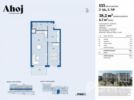 Prodej bytu, 2+kk, 58 m² obrázek