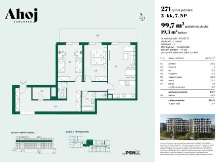 Velkorysý byt 3+kk v Modřanech | Prodej bytu, 3+kk, 132 m²