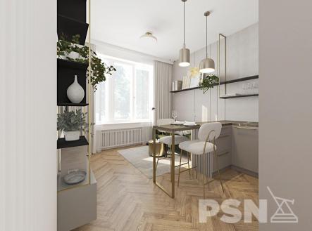 Vizualizace nemusí odpovídat skutečnosti | Prodej bytu, 1+kk, 35 m²