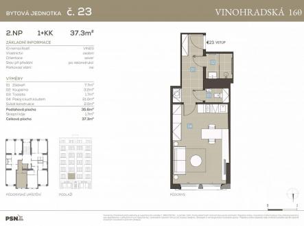Bytová jednotka 23 | Prodej bytu, 1+kk, 36 m²