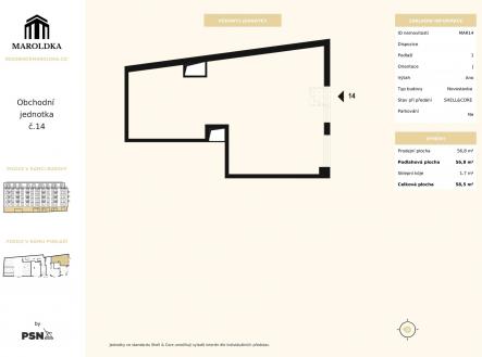 Rezidence Maroldka | by PSN | Prodej - obchodní prostor, 56 m²