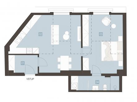 Bytová jednotka č. 73 | Prodej bytu, 2+kk, 67 m²