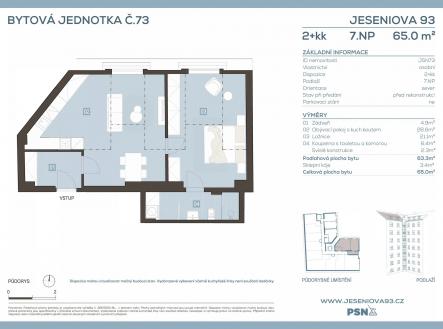 Prostorný byt 2+kk na Žižkově | Prodej bytu, 2+kk, 67 m²