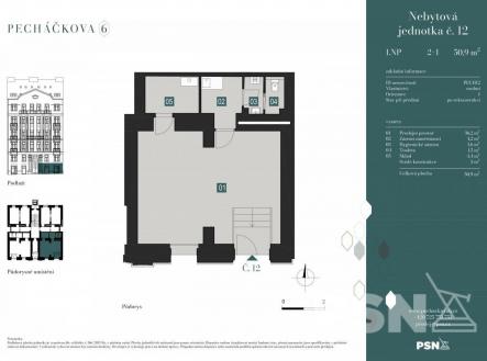 Nebytová jednotka č. 12 | Prodej - obchodní prostor, 51 m²