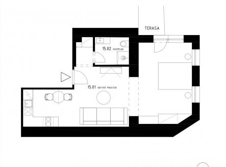 Prodej apartmánu č. 15, 2+kk, 60,1 m² ve stavu FIT OUT | Prodej bytu, 2+kk, 41 m²