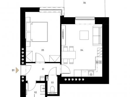 Bytová jednotka č. 11 | Prodej bytu, 2+kk, 45 m²