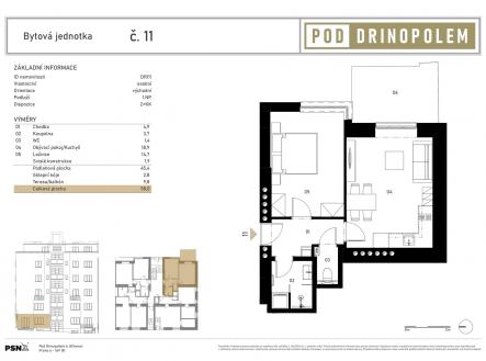 Pod Drinopolem | by PSN | Prodej bytu, 2+kk, 58 m²