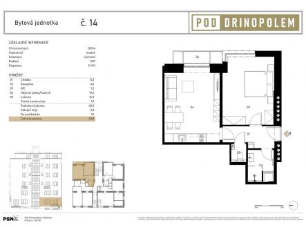 Pod Drinopolem | by PSN | Prodej bytu, 2+kk, 54 m²