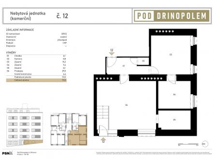 PDF #1Pod Drinopolem | by PSN | Prodej - obchodní prostor, 67 m²