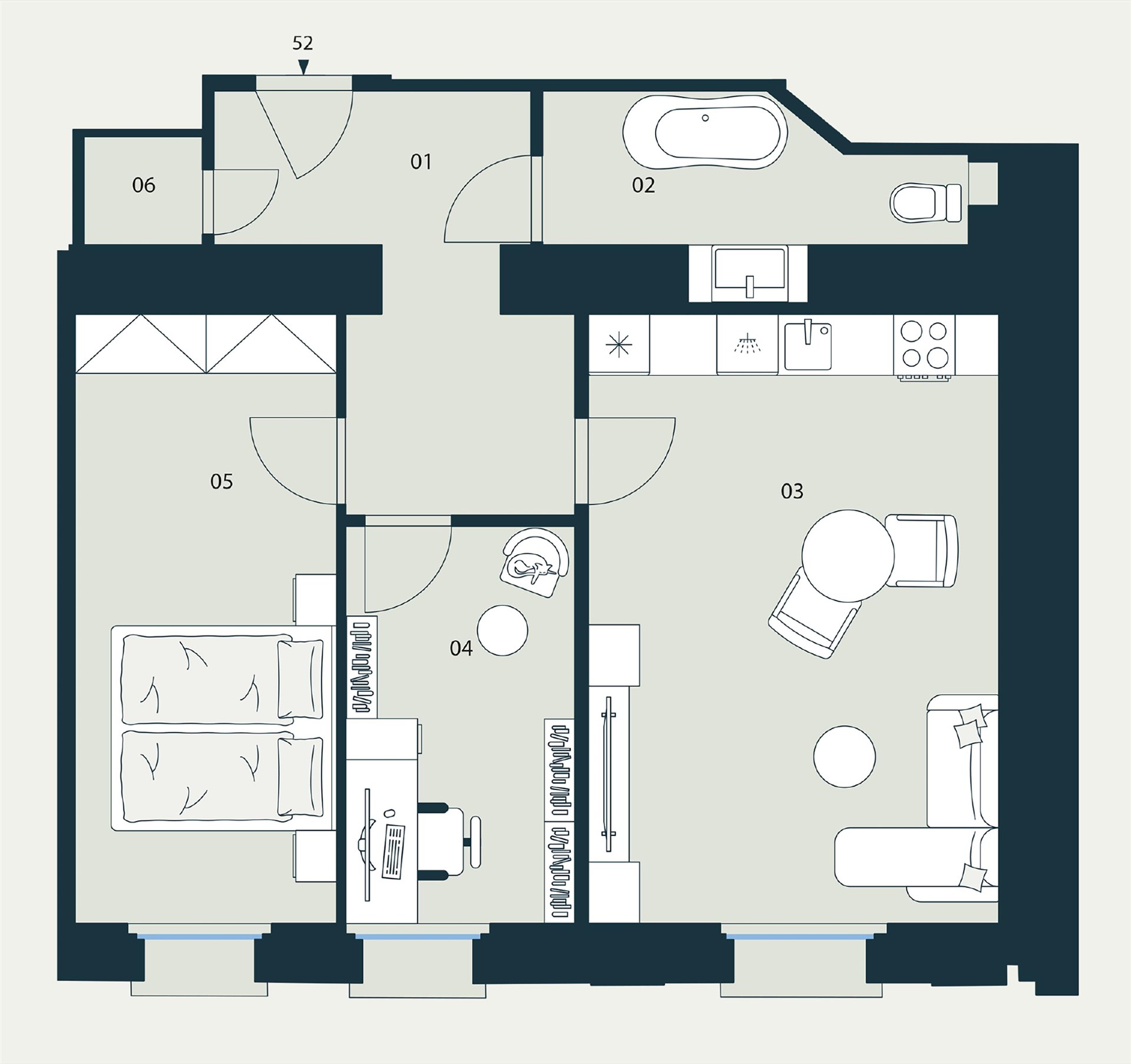 Bytová jednotka č. 52