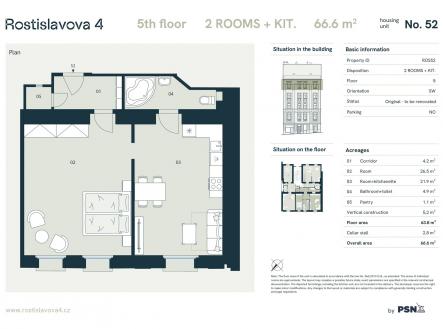Prostorný byt 2+kk v Nuslích  | Prodej bytu, 2+kk, 67 m²