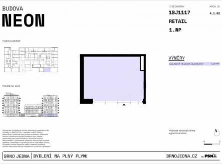 Neon & Xenon | Brno Jedna by PSN | Prodej - obchodní prostor, 42 m²