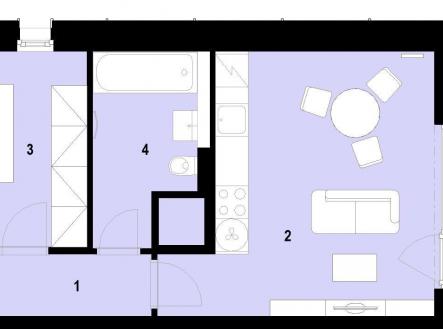 Ubytovací jednotka č. 1409 | Prodej bytu, 2+kk, 47 m²