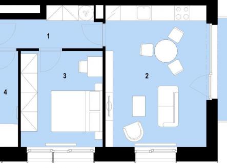 Bytová jednotka č. 2606 | Prodej bytu, 2+kk, 48 m²