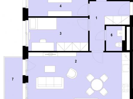 Bytová jednotka č. 1316 | Prodej bytu, 3+kk, 71 m²