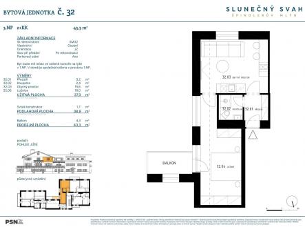 Slunečný svah - Špindlerův Mlýn | Prodej bytu, 2+kk, 43 m²