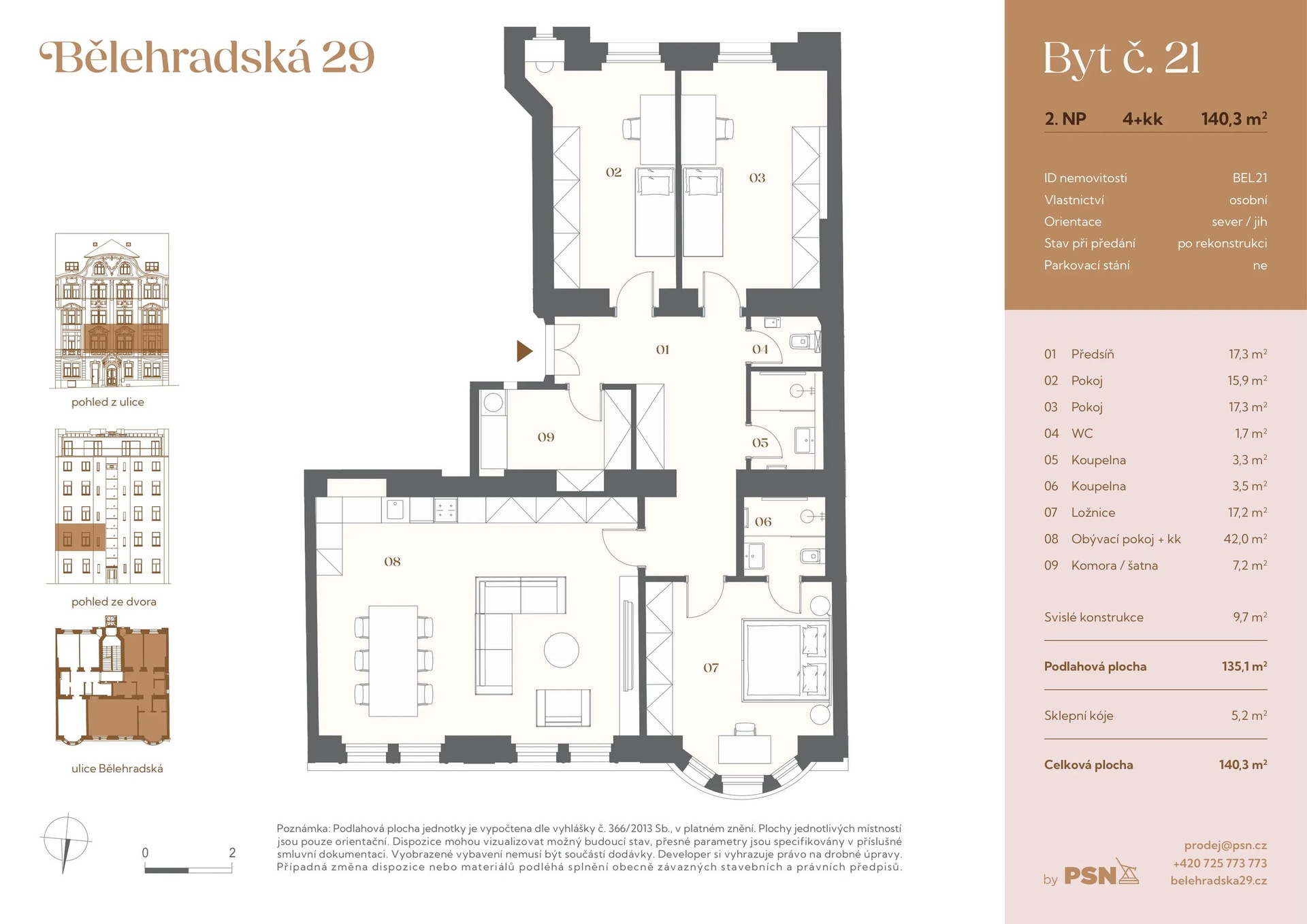 Velkorysý byt 4+kk na Vinohradech