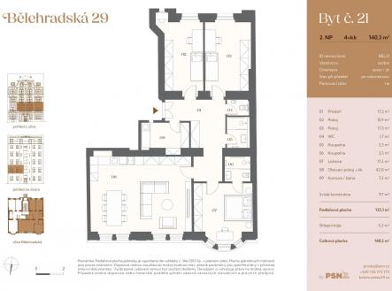 Velkorysý byt 4+kk na Vinohradech | Prodej bytu, 4+kk, 140 m²