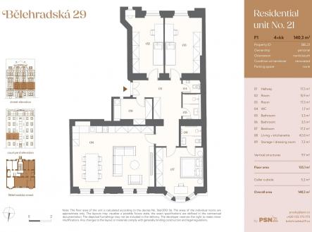 Velkorysý byt 4+kk na Vinohradech | Prodej bytu, 4+kk, 140 m²